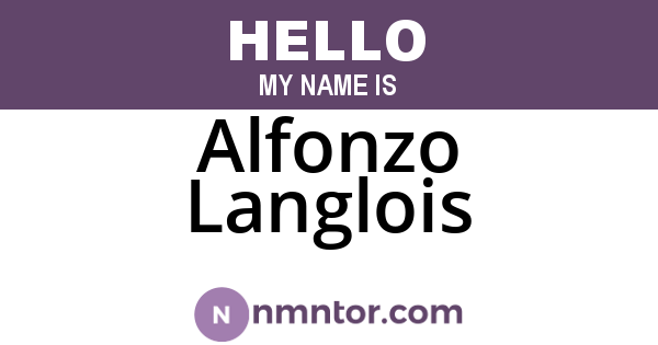 Alfonzo Langlois