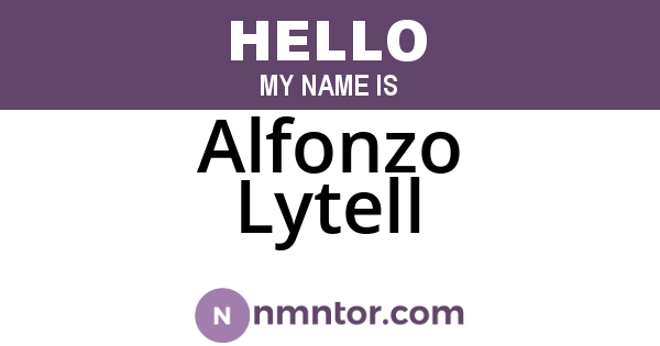 Alfonzo Lytell