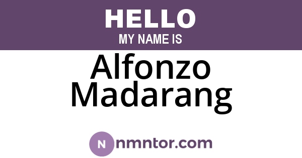 Alfonzo Madarang