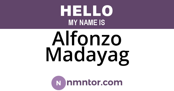 Alfonzo Madayag