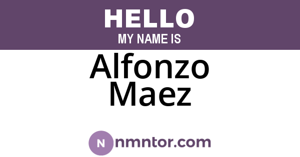 Alfonzo Maez