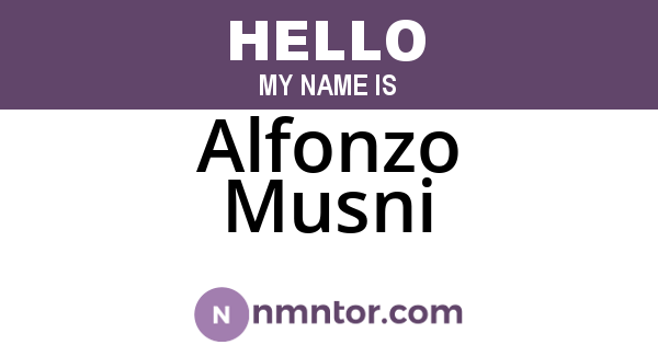 Alfonzo Musni