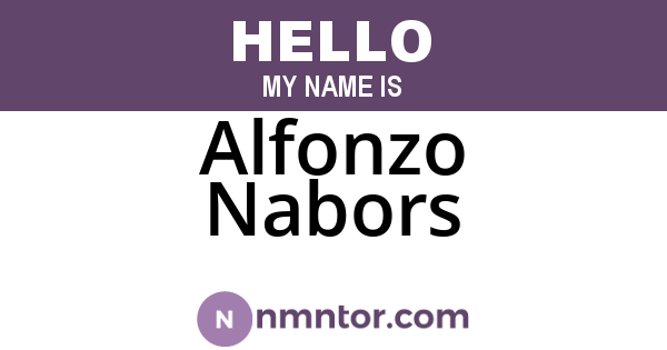 Alfonzo Nabors