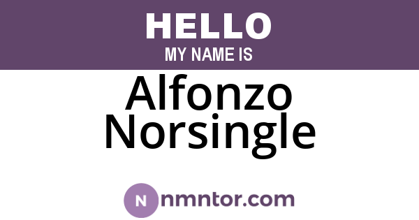 Alfonzo Norsingle