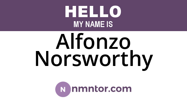 Alfonzo Norsworthy