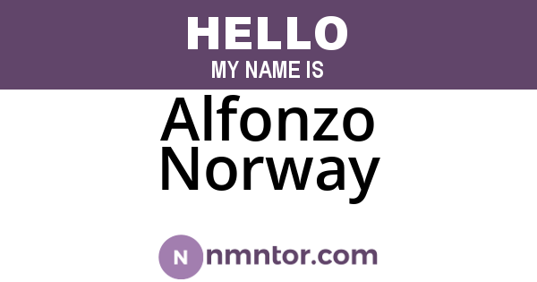 Alfonzo Norway