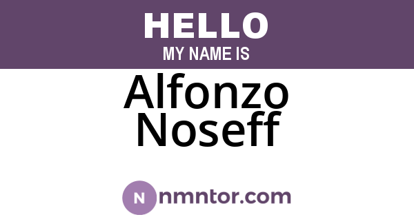 Alfonzo Noseff