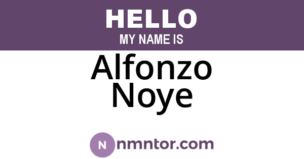 Alfonzo Noye