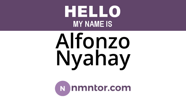 Alfonzo Nyahay