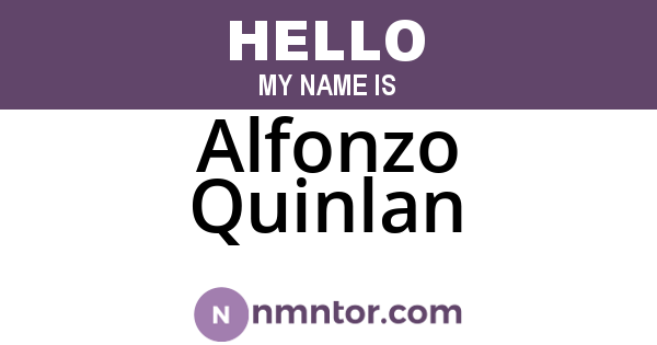 Alfonzo Quinlan