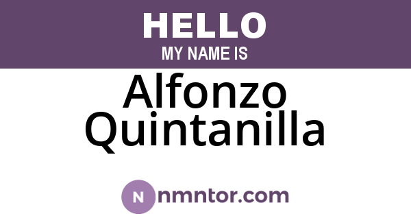 Alfonzo Quintanilla