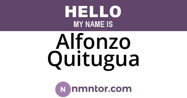 Alfonzo Quitugua