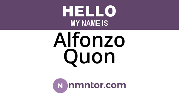 Alfonzo Quon
