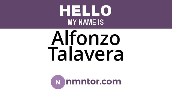 Alfonzo Talavera