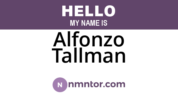 Alfonzo Tallman