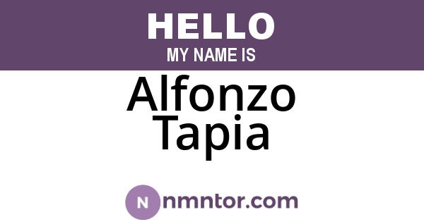 Alfonzo Tapia