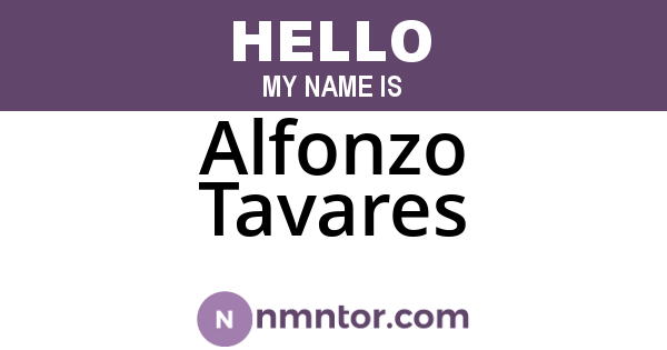 Alfonzo Tavares
