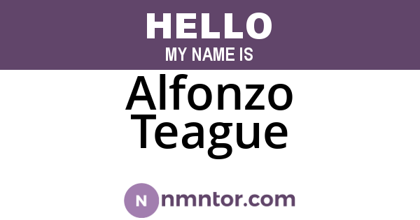 Alfonzo Teague