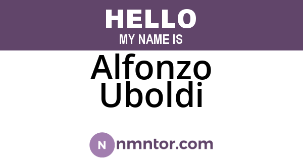 Alfonzo Uboldi