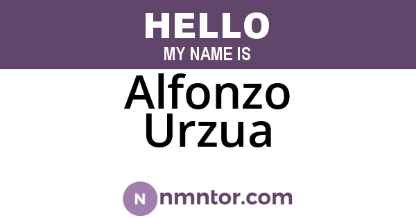 Alfonzo Urzua