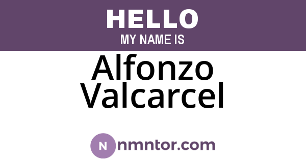 Alfonzo Valcarcel