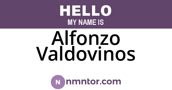 Alfonzo Valdovinos