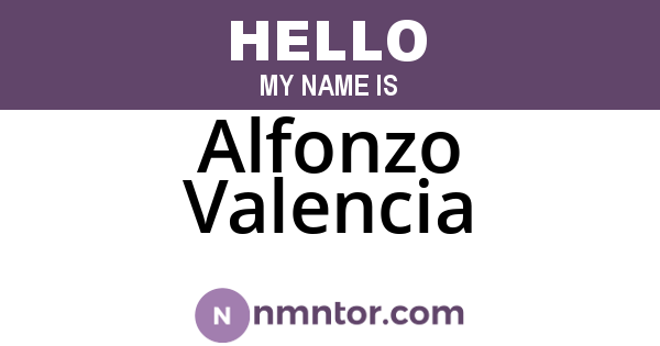 Alfonzo Valencia