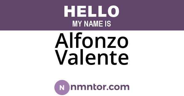 Alfonzo Valente