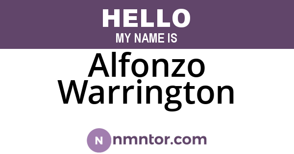 Alfonzo Warrington