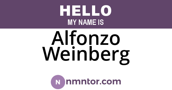 Alfonzo Weinberg