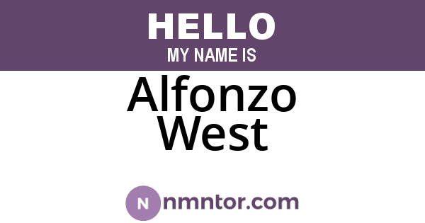 Alfonzo West