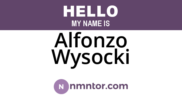 Alfonzo Wysocki