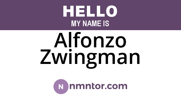 Alfonzo Zwingman