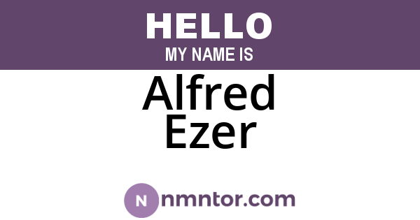 Alfred Ezer