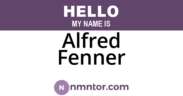 Alfred Fenner