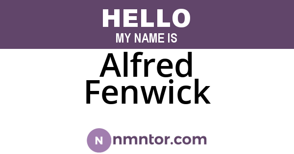 Alfred Fenwick