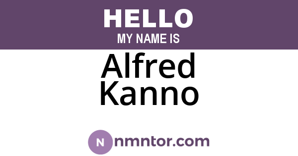 Alfred Kanno