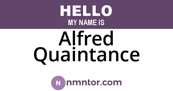 Alfred Quaintance