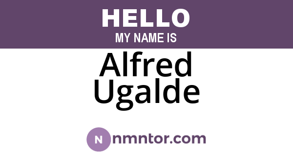 Alfred Ugalde