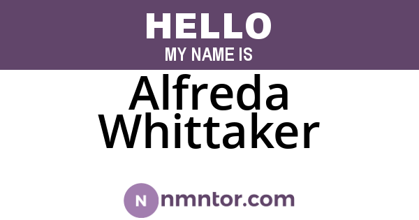Alfreda Whittaker