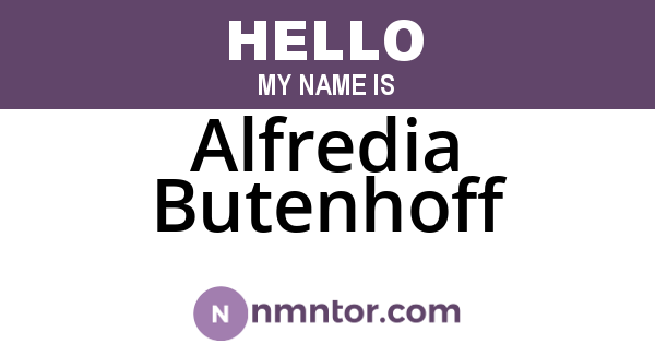 Alfredia Butenhoff