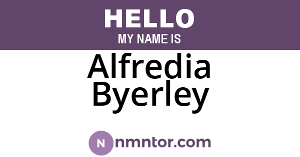Alfredia Byerley