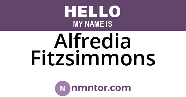 Alfredia Fitzsimmons