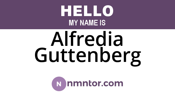 Alfredia Guttenberg
