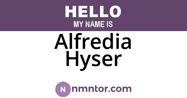 Alfredia Hyser