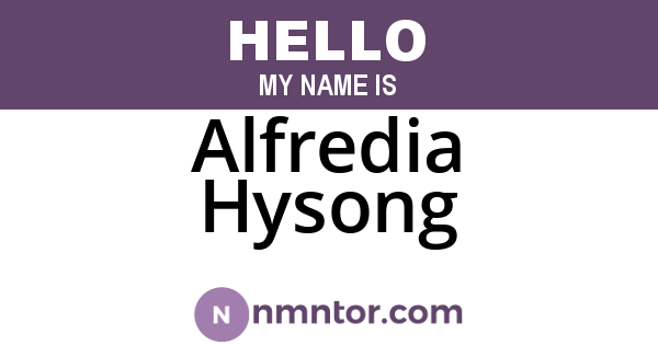 Alfredia Hysong