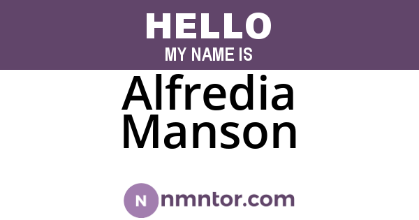 Alfredia Manson