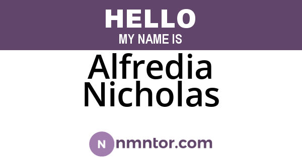 Alfredia Nicholas