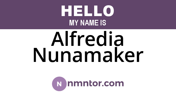 Alfredia Nunamaker
