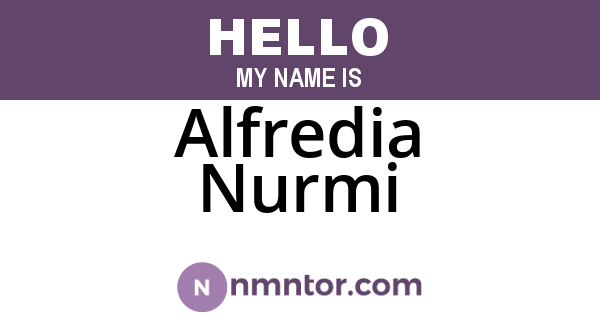 Alfredia Nurmi
